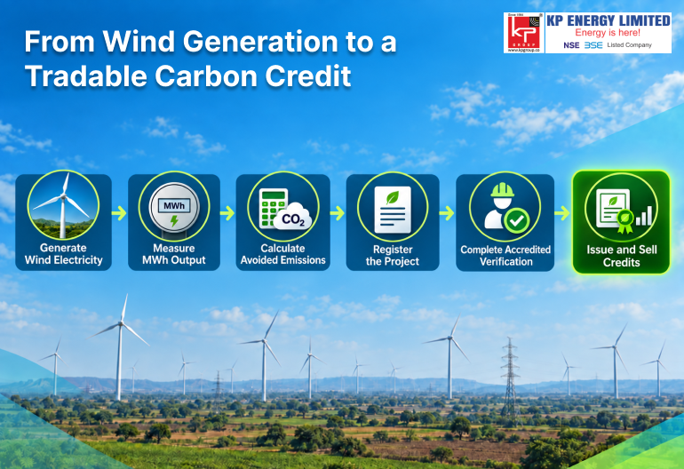 From Wind Generation to a Tradable Carbon Credit