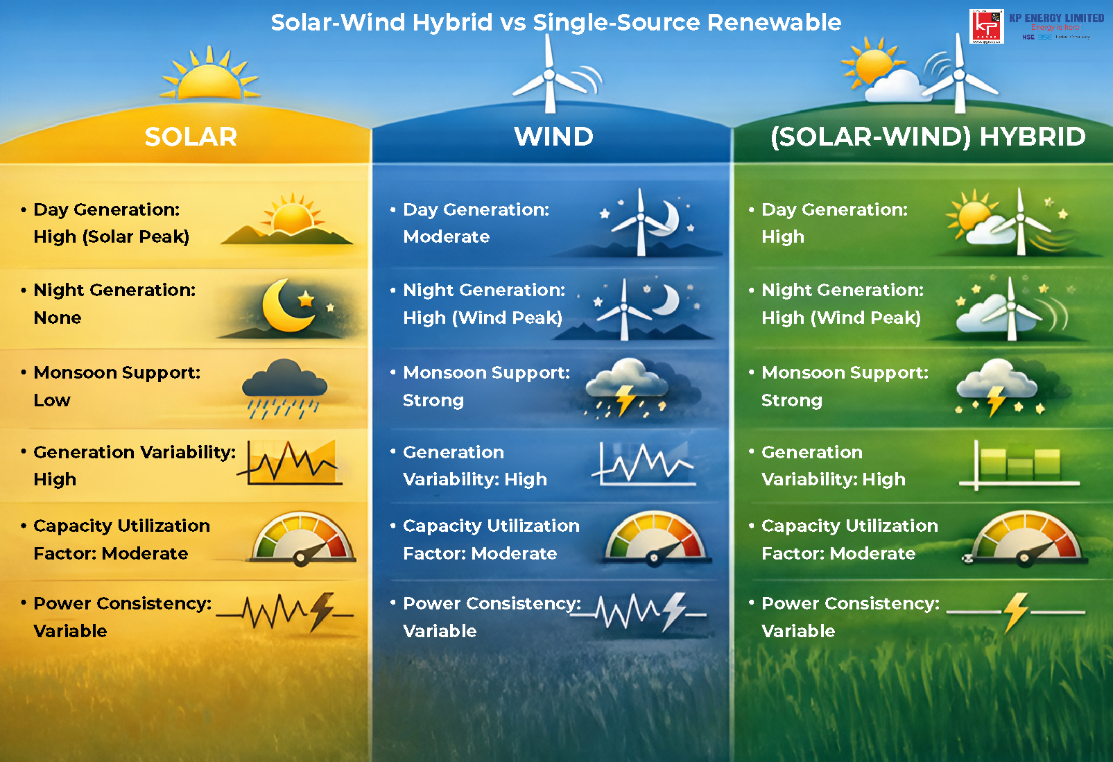 Solar-Wind Hybrid vs Single-source renewable