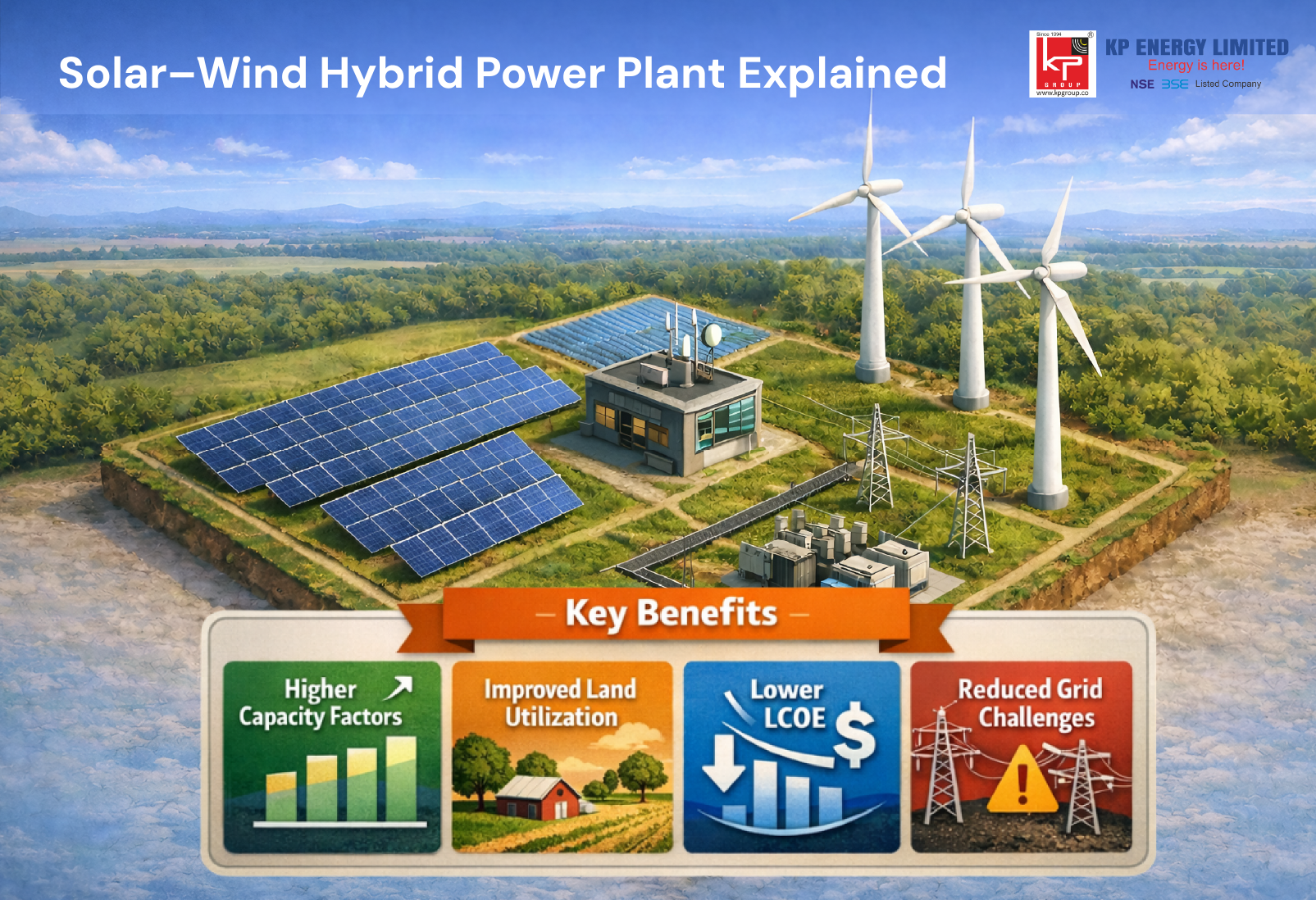Solar–Wind Hybrid Power Plant Explained