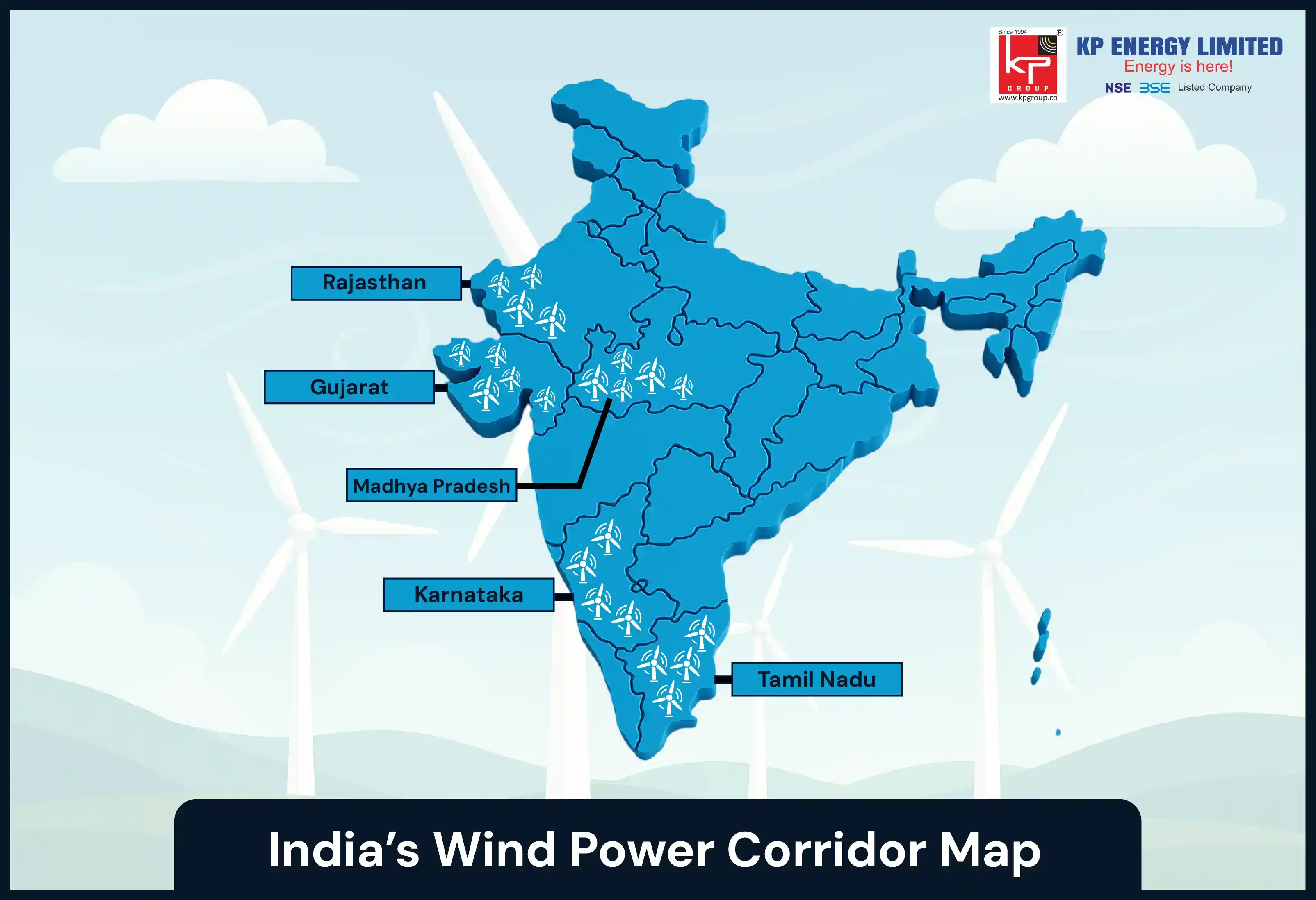 Indias Wind Power Corridor map